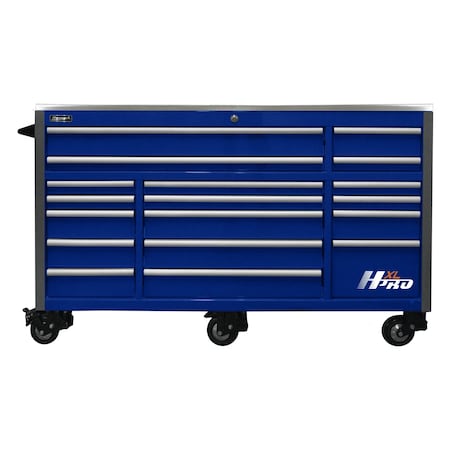 Homak HXL 72in Roller Cabinet with SS Top - Blue HX04072172